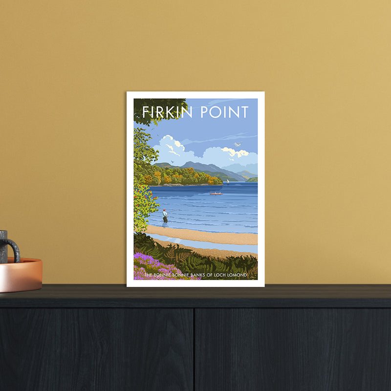 Firkin Point Art Print by Stephen Millership A4 Black Frame