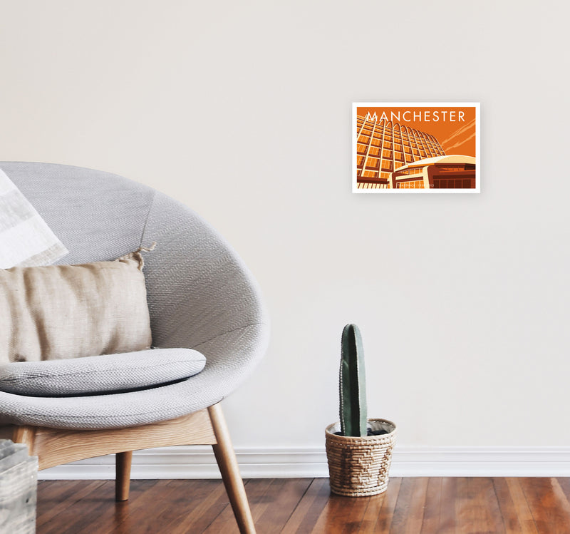 Manchester by Stephen Millership A4 Black Frame