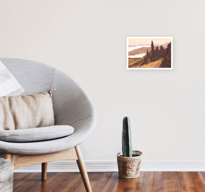 Scotland by Stephen Millership A4 Black Frame