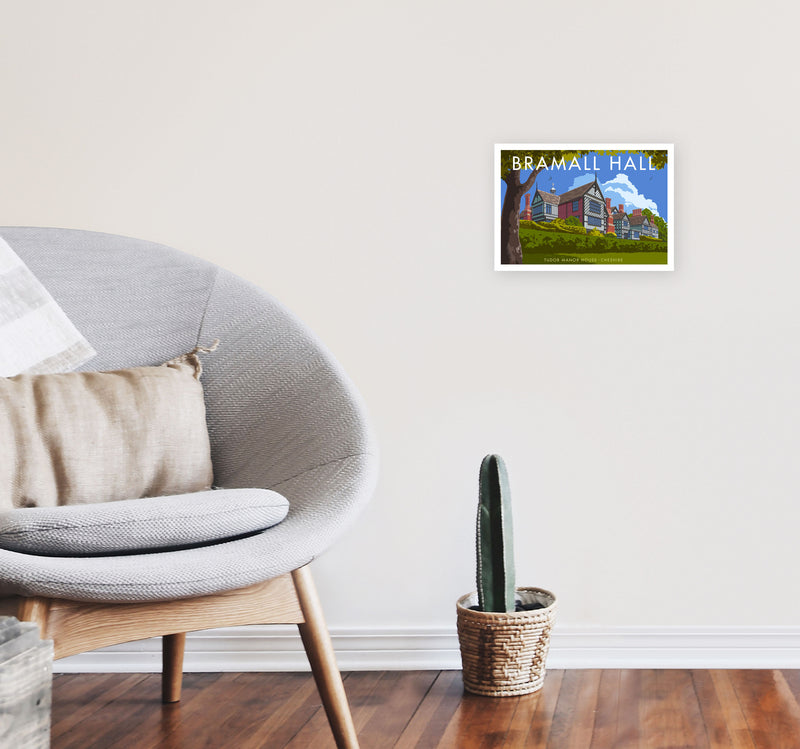 Bramall Hall by Stephen Millership A4 Black Frame