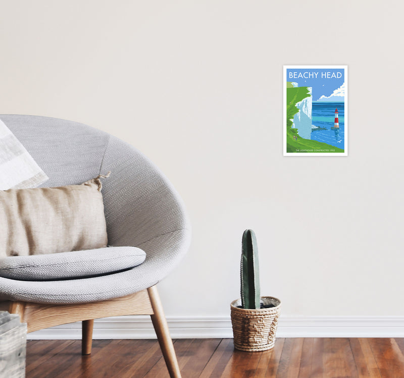 Beachy Head by Stephen Millership A4 Black Frame