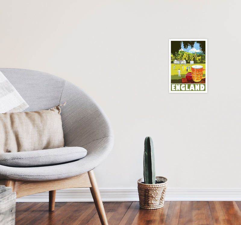 England by Stephen Millership A4 Black Frame