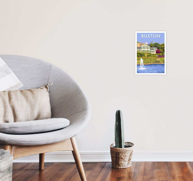 Buxton Derbyshire Travel Art Print by Stephen Millership A4 Black Frame