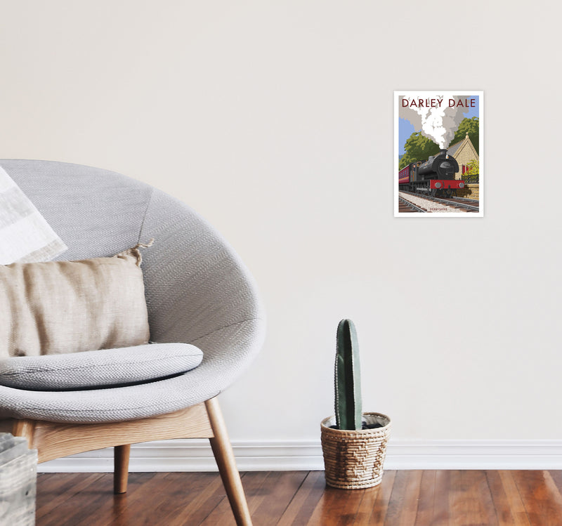 Darley Dale Derbyshire Travel Art Print by Stephen Millership A4 Black Frame