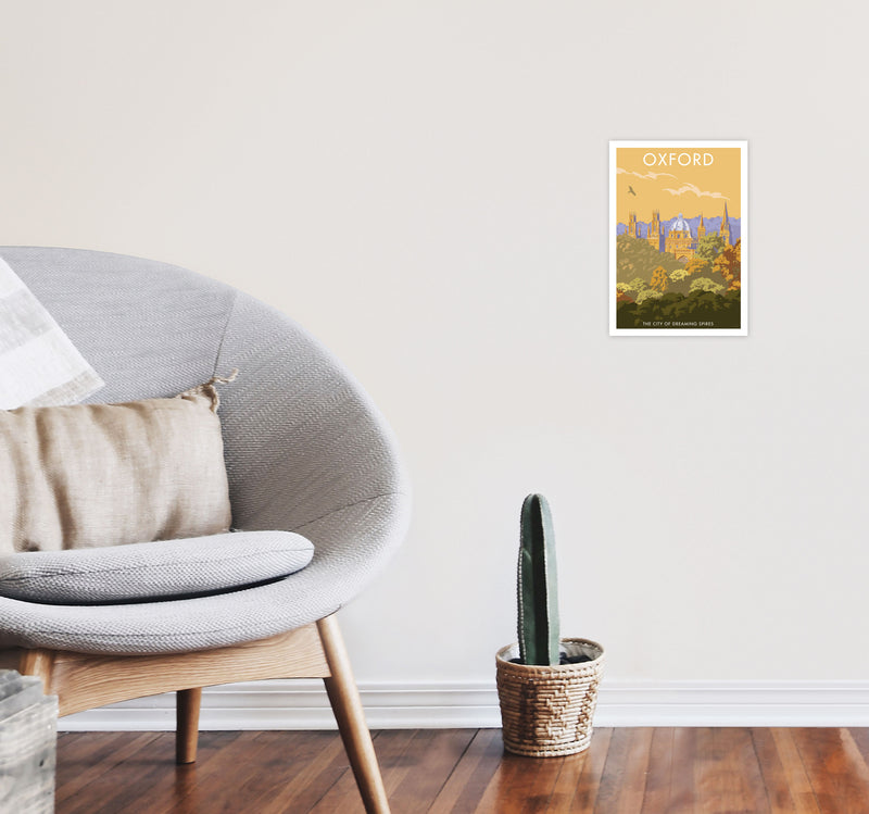 Oxford Travel Art Print by Stephen Millership A4 Black Frame