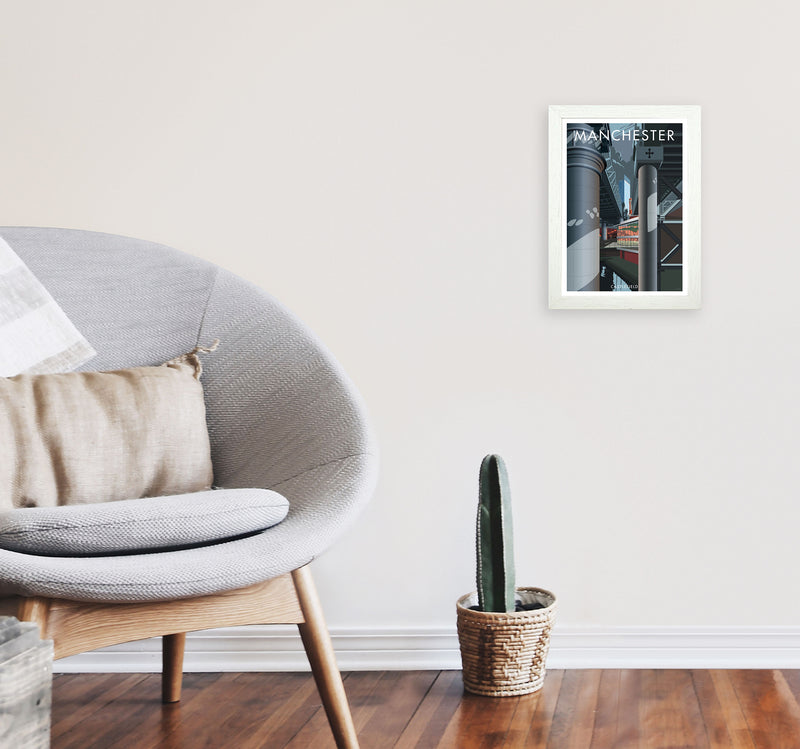 Manchester by Stephen Millership A4 Oak Frame