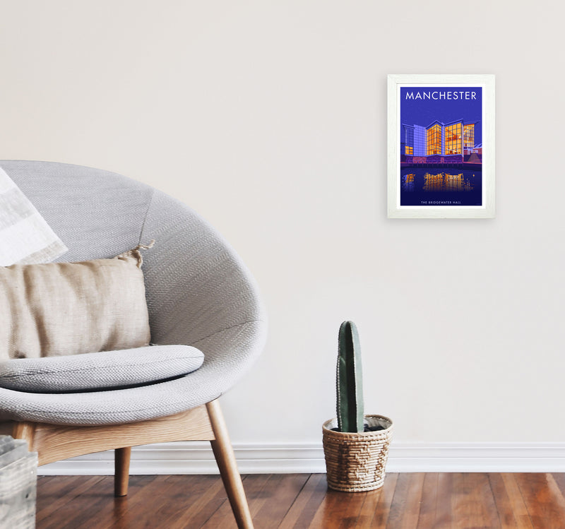 Manchester by Stephen Millership A4 Oak Frame