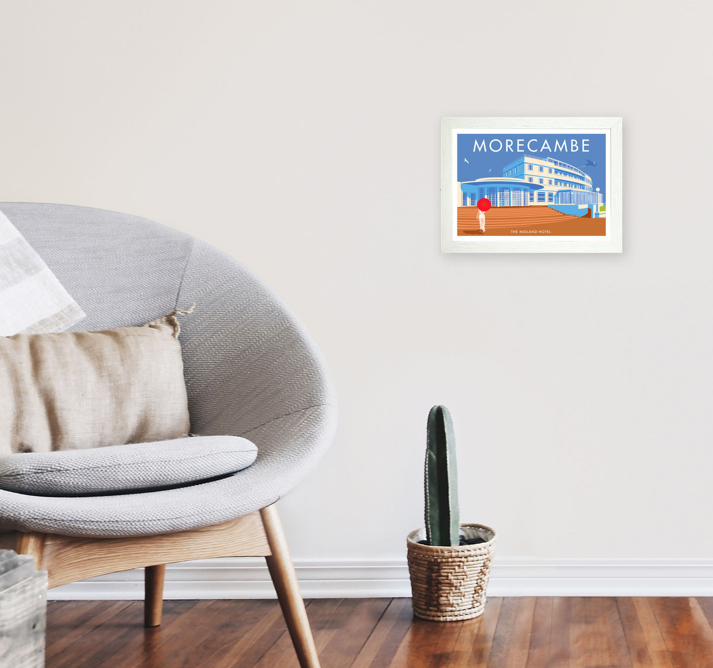 Morecambe by Stephen Millership A4 Oak Frame