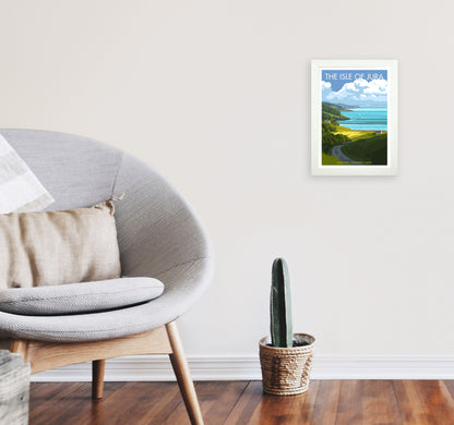 The Isle of Jura Art Print by Stephen Millership A4 Oak Frame