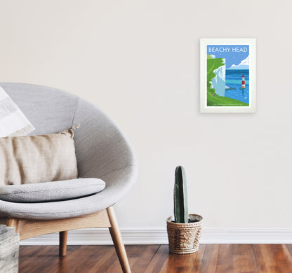 Beachy Head by Stephen Millership A4 Oak Frame
