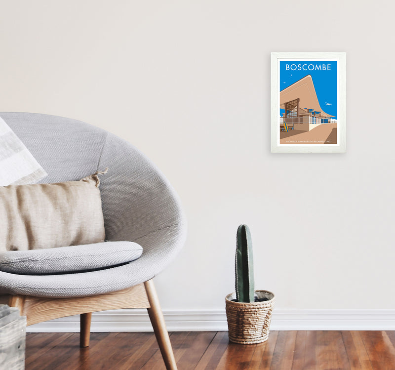 Boscombe Framed Digital Art Print by Stephen Millership A4 Oak Frame