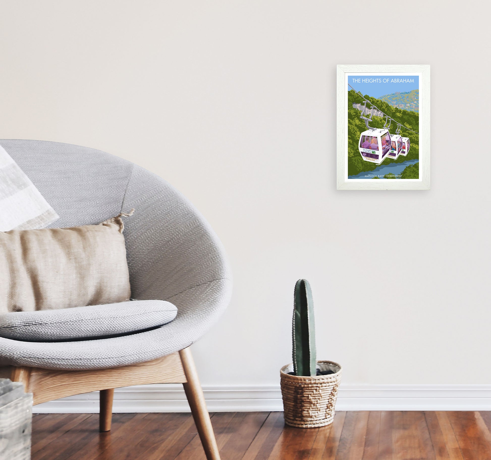 The Heights Of Abraham Art Print by Stephen Millership A4 Oak Frame