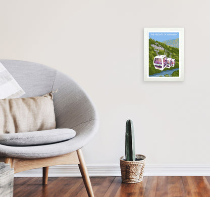 The Heights Of Abraham Art Print by Stephen Millership A4 Oak Frame
