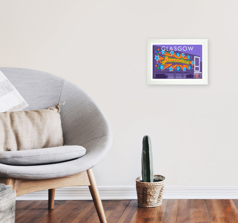 Barrowland Ballroom Glasgow Art Print by Stephen Millership A4 Oak Frame