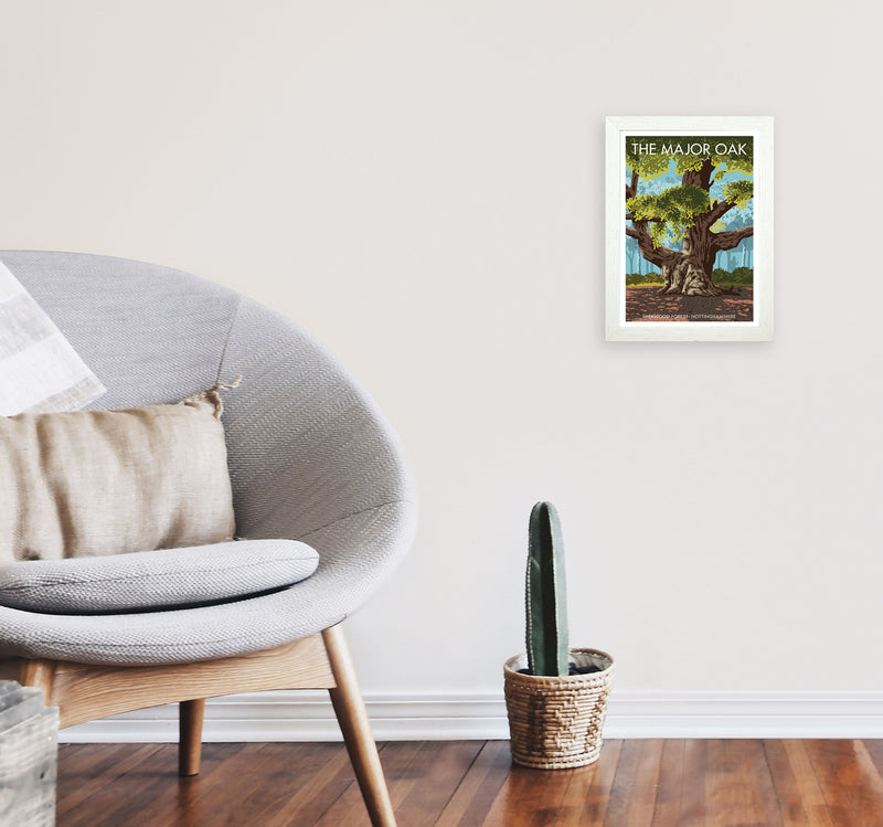 The Major Oak Art Print by Stephen Millership A4 Oak Frame