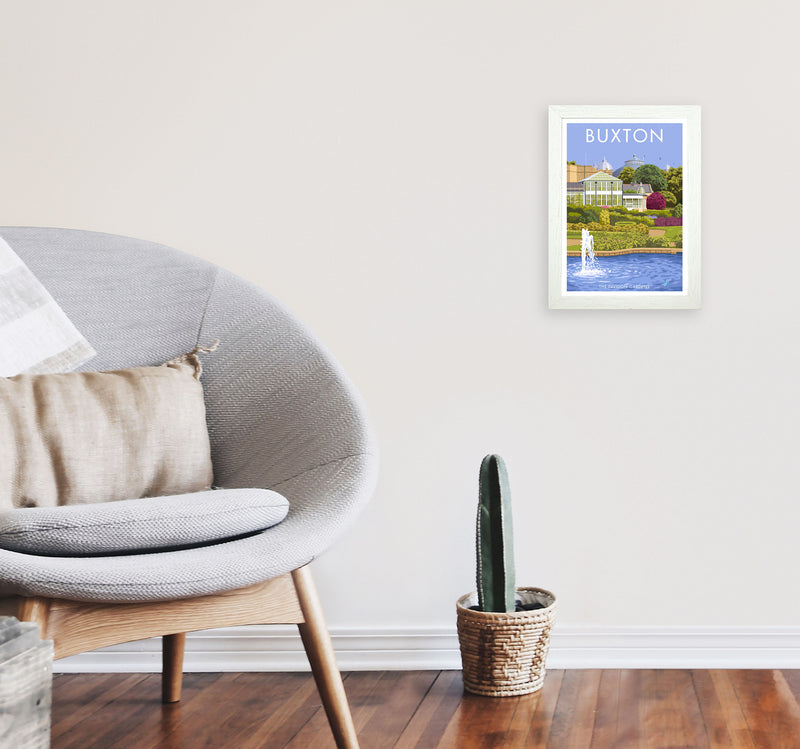 Buxton Derbyshire Travel Art Print by Stephen Millership A4 Oak Frame