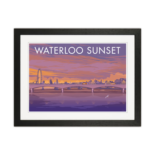 London Waterloo Travel Art Print By Stephen Millership Black Grain