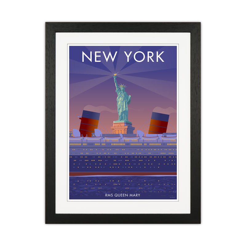 New York Travel Art Print By Stephen Millership Black Grain