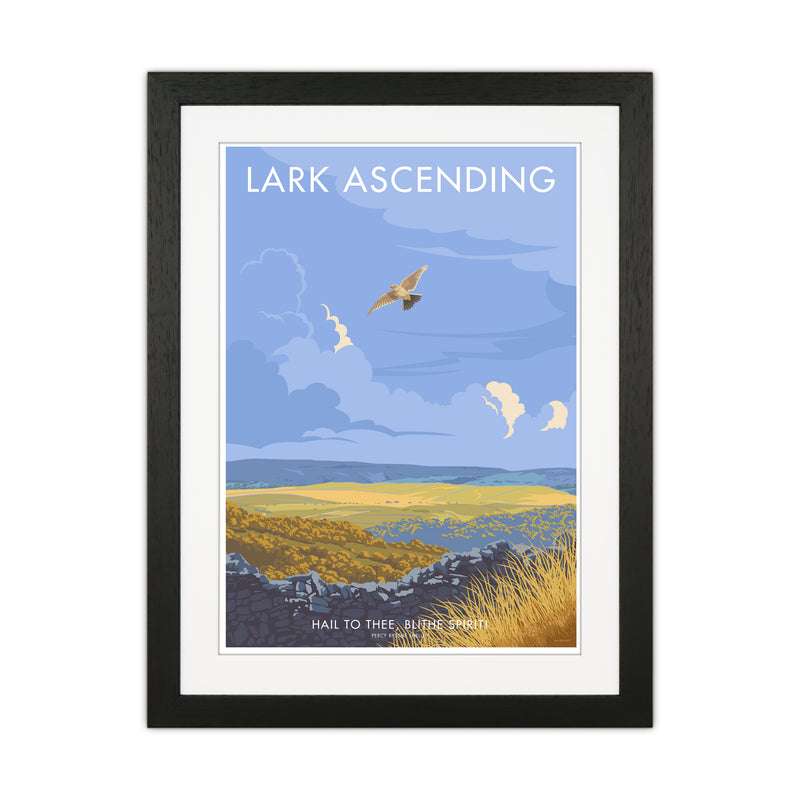 Lark Art Print by Stephen Millership Black Grain