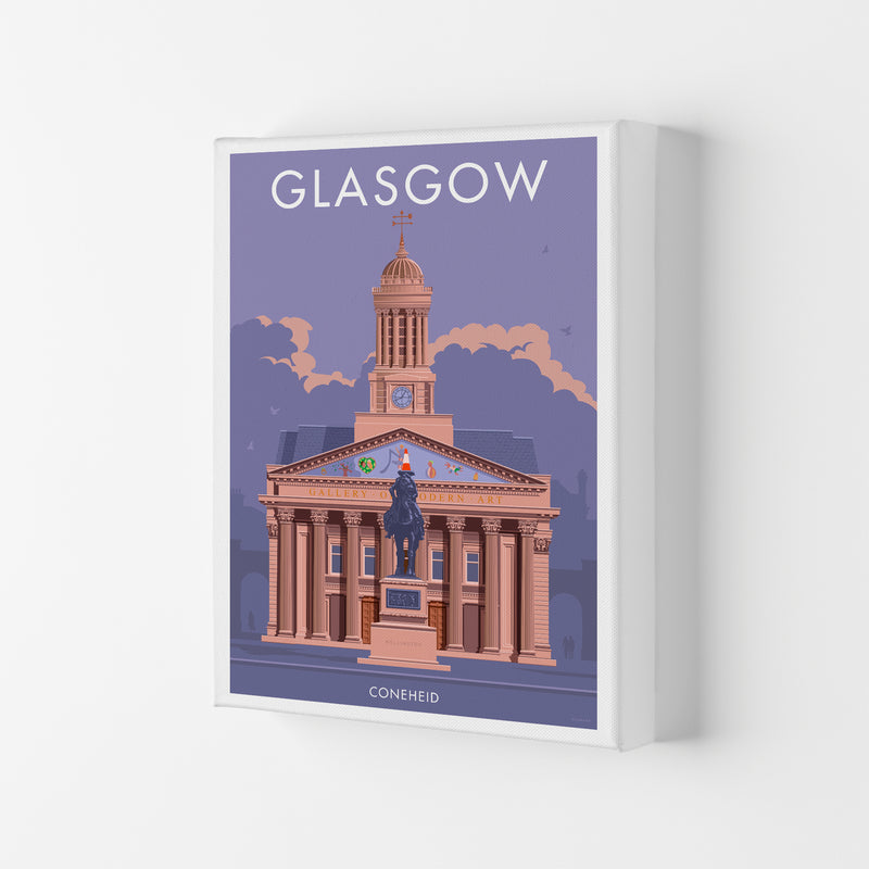Glasgow Coneheid Art Print by Stephen Millership Canvas