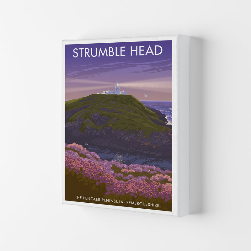 Wales Strumble Head Travel Art Print by Stephen Millership Canvas