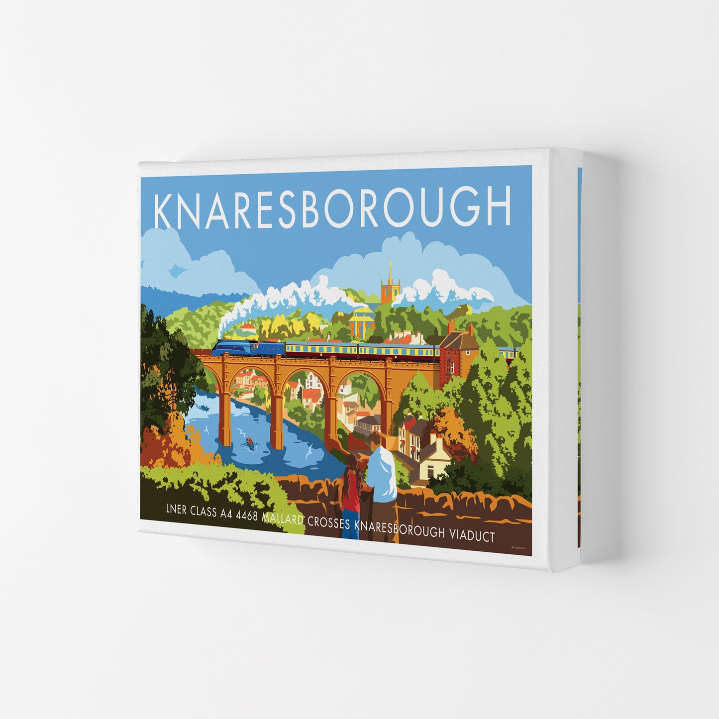 Knaresborough by Stephen Millership Yorkshire Art Print, Vintage Travel Poster Canvas