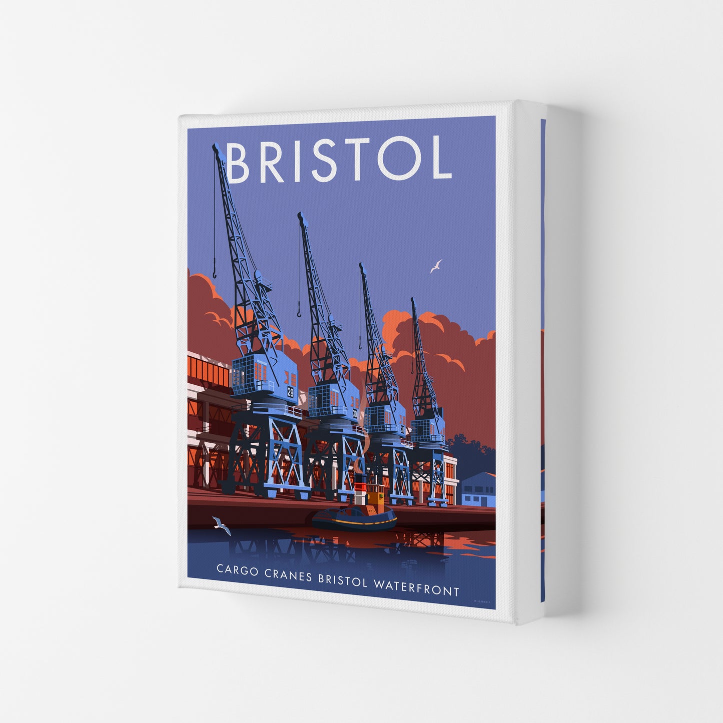 Bristol Waterfront Art Print by Stephen Millership Canvas