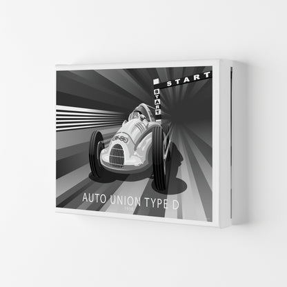 Auto Union Type D Art Print by Stephen Millership, Framed Transport Print Canvas