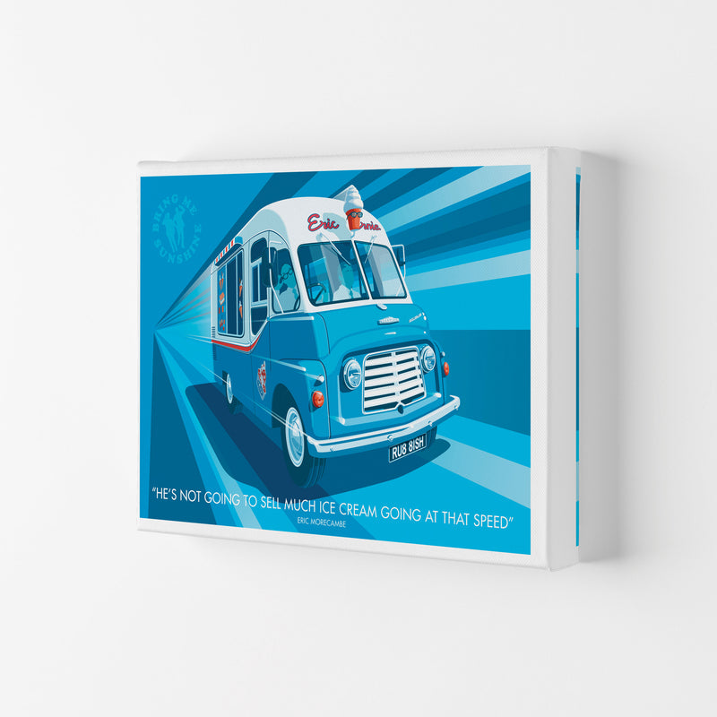 He's Not Going To Sell Much Ice Cream Going At That Speed by Stephen Millership Canvas