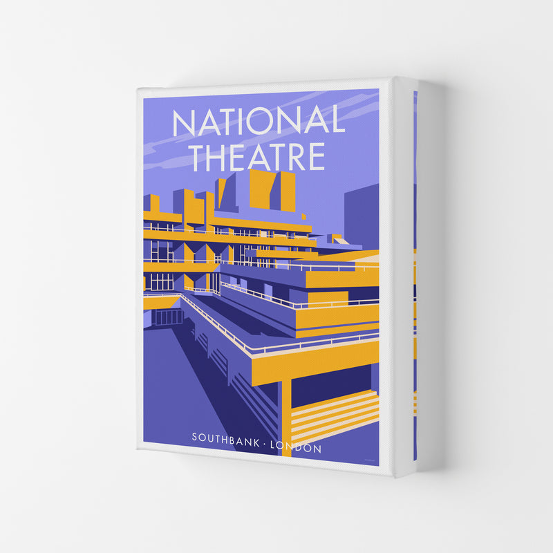 London National Theatre Framed Digital Art Print by Stephen Millership Canvas