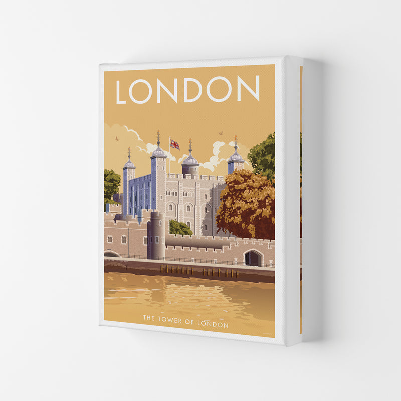London Tower Travel Art Print by Stephen Millership, Vintage Framed Poster Canvas