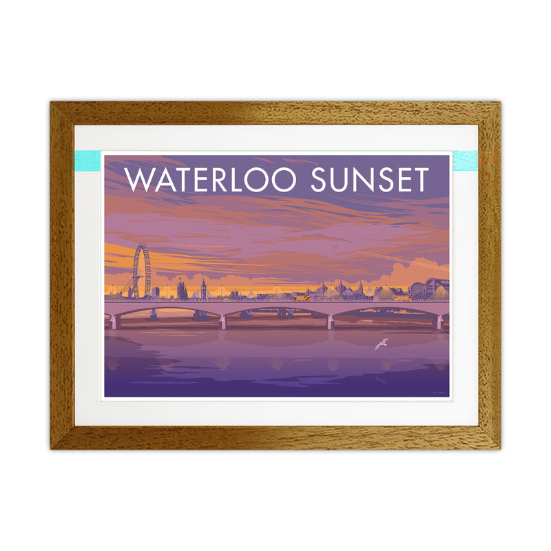 London Waterloo Travel Art Print By Stephen Millership Oak Grain