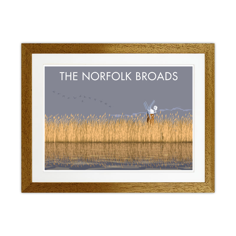 Norfolk Broads Travel Art Print By Stephen Millership Oak Grain