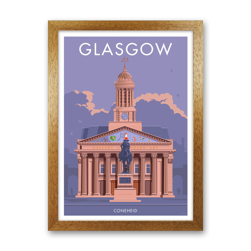 Glasgow Coneheid Art Print by Stephen Millership Oak Grain