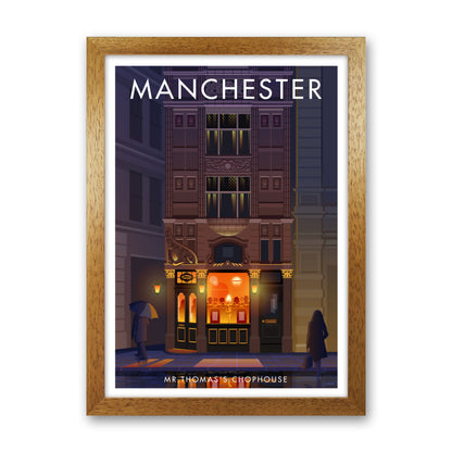 Mr Thomas&#39;s Chophouse Manchester Art Print by Stephen Millership Oak Grain