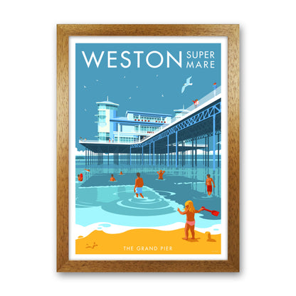 Weston-super-mare Art Print by Stephen Millership Oak Grain