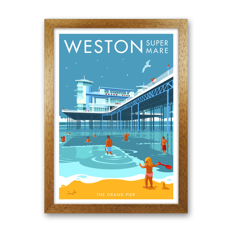 Weston-super-mare Art Print by Stephen Millership Oak Grain