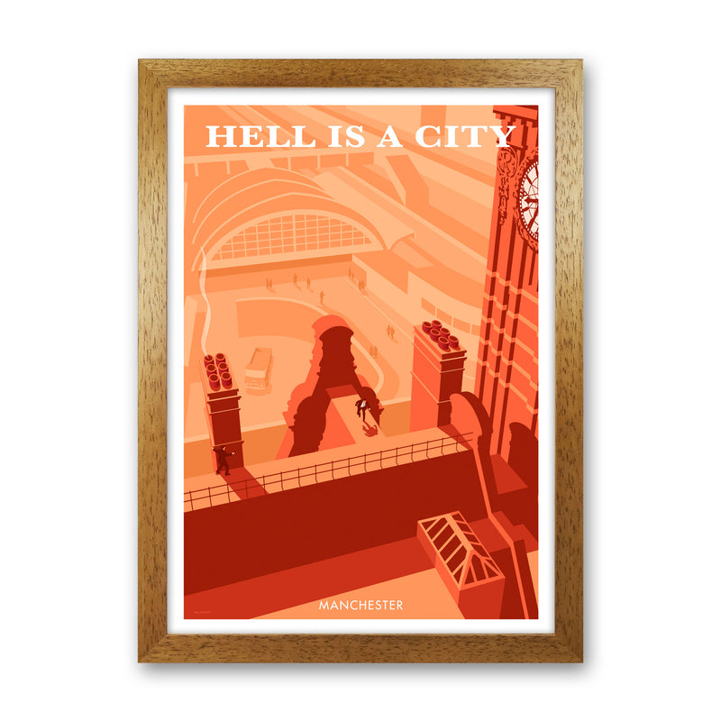 Manchester Art Print by Stephen Millership Oak Grain