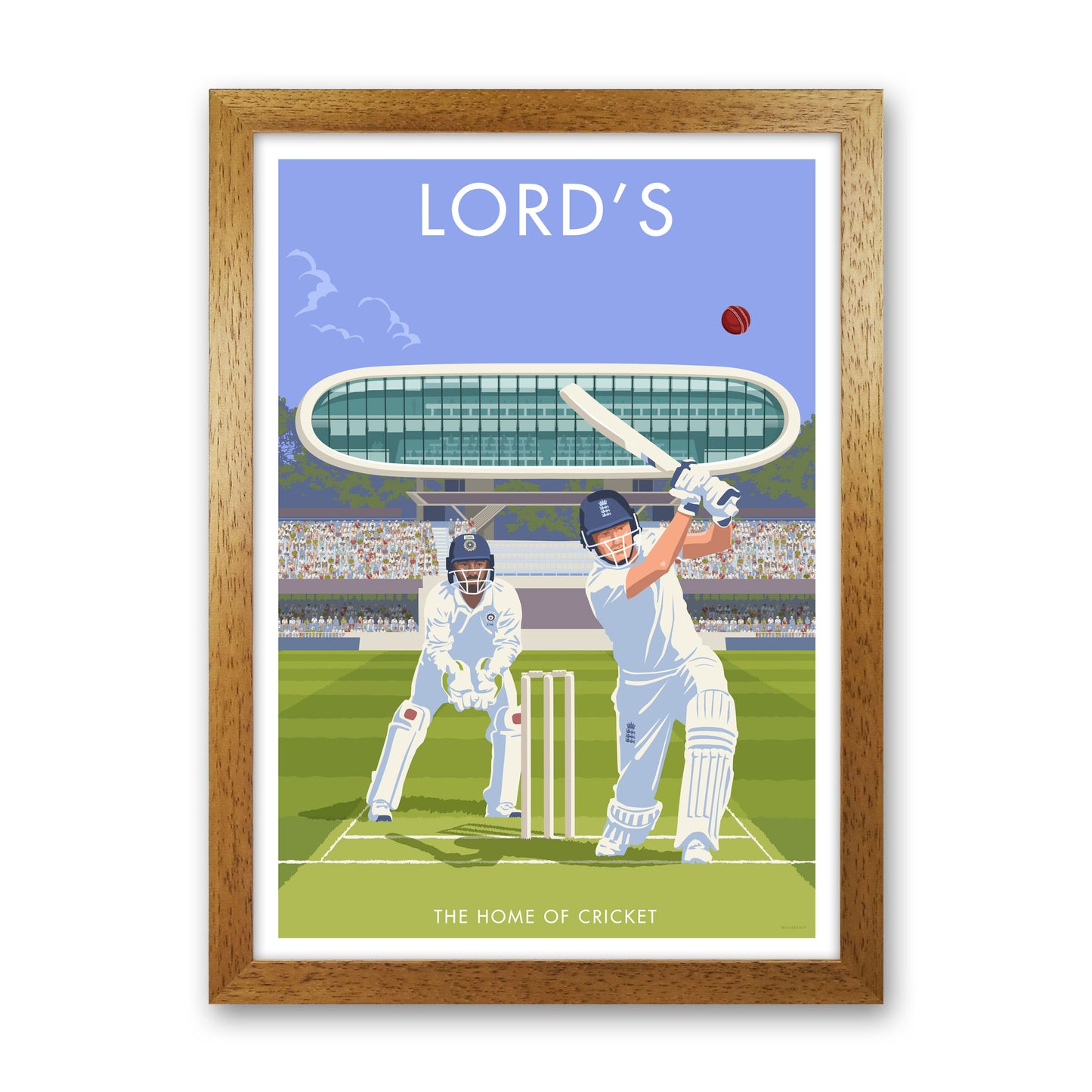 Lord's Travel Art Print by Stephen Millership Oak Grain