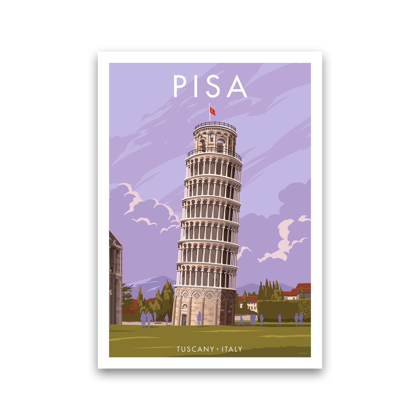 Pisa Travel Art Print By Stephen Millership Print Only