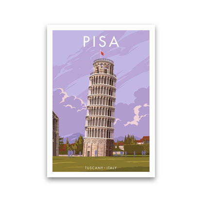 Pisa Travel Art Print By Stephen Millership Print Only