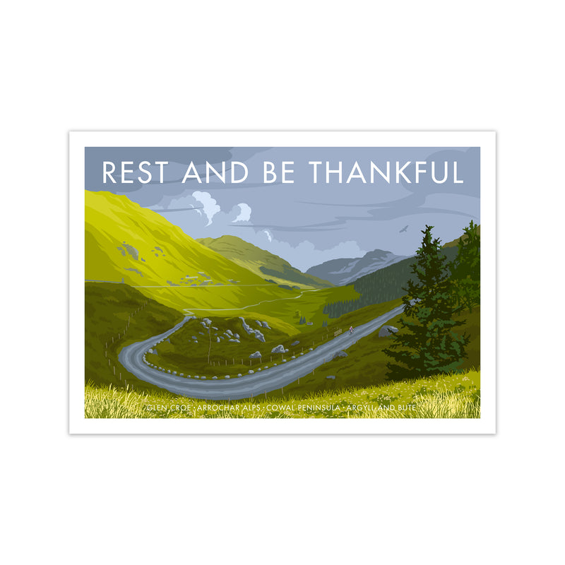 Scotland Rest And Be Thankful Art Print by Stephen Millership Print Only