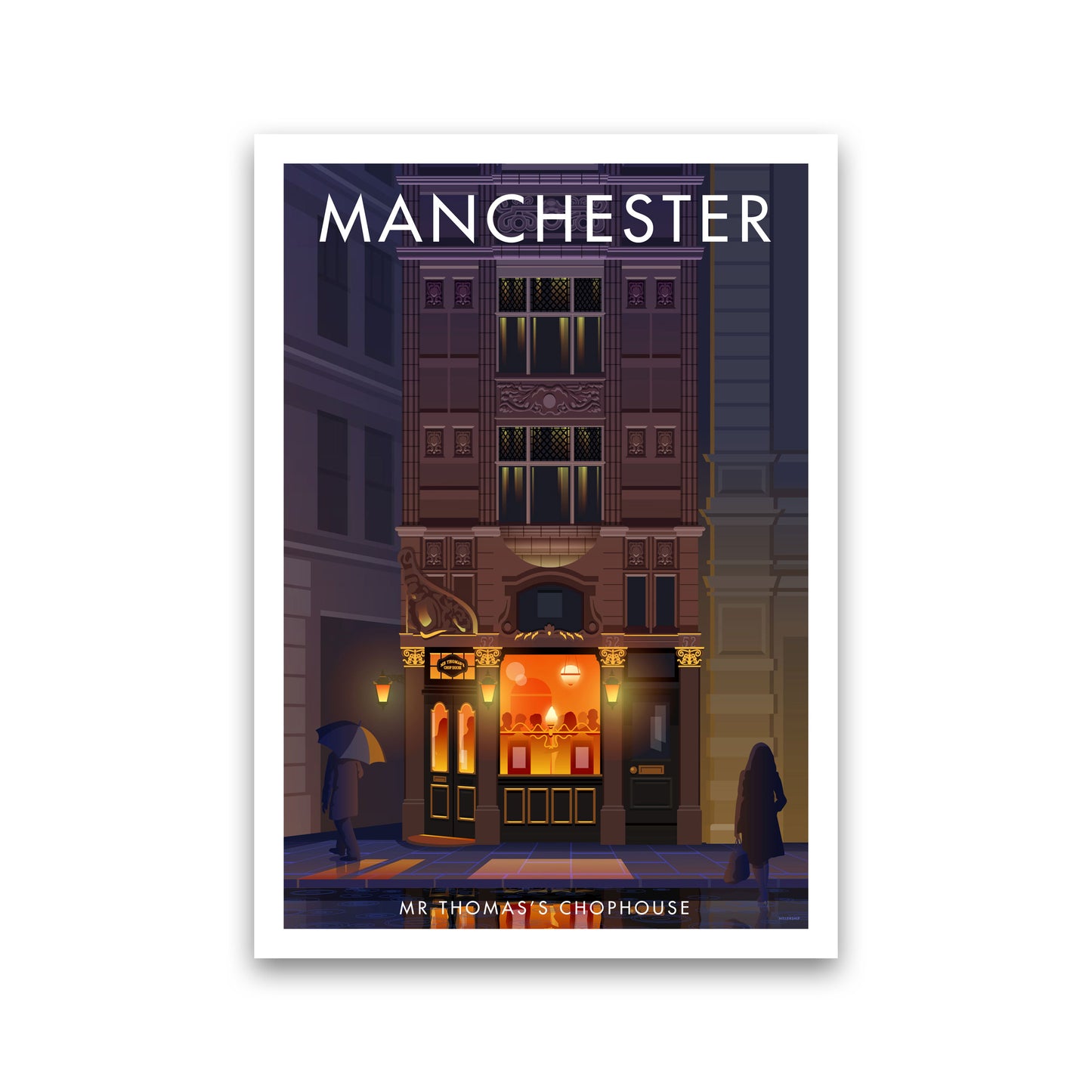 Mr Thomas&#39;s Chophouse Manchester Art Print by Stephen Millership Print Only