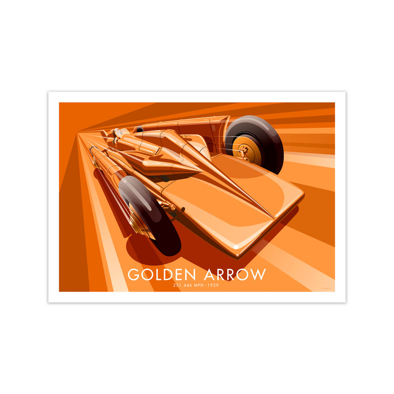 The Golden Arrow Art Print by Stephen Millership, Framed Transport Poster Print Only