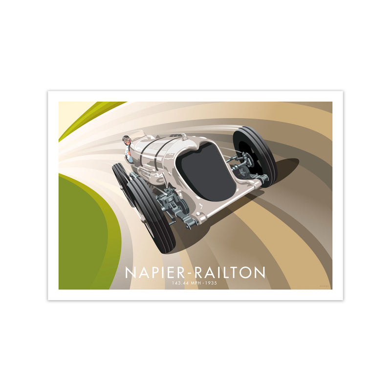 The Napier-Railton Art Print by Stephen Millership, Framed Transport Print Print Only