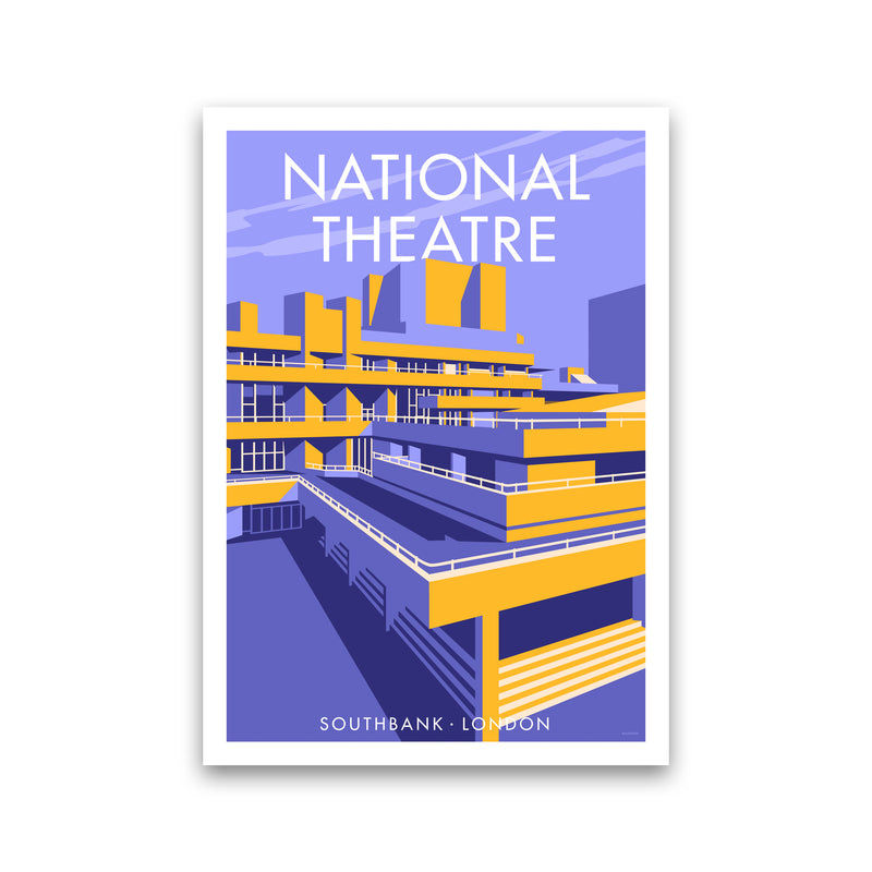 London National Theatre Framed Digital Art Print by Stephen Millership Print Only