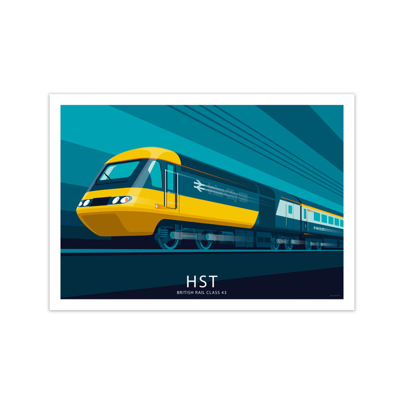 HST Travel Art Print by Stephen Millership, Vintage transport Framed Poster Print Only