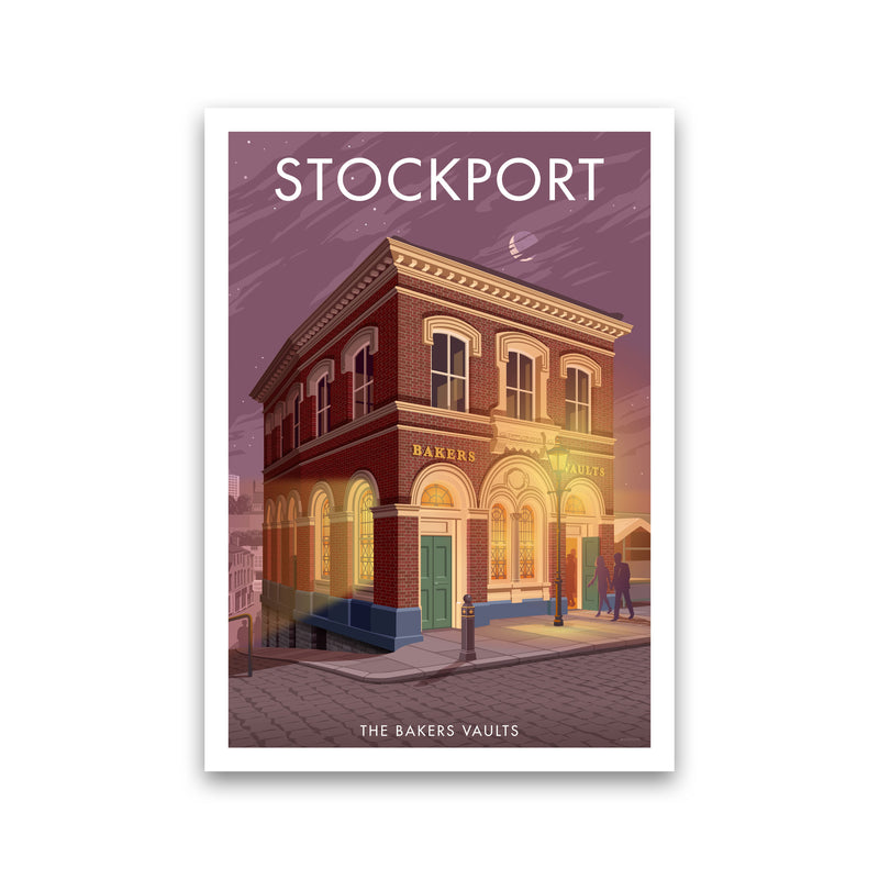 Baker's Vaults Stockport Travel Art Print by Stephen Millership Print Only
