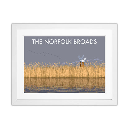Norfolk Broads Travel Art Print By Stephen Millership White Grain