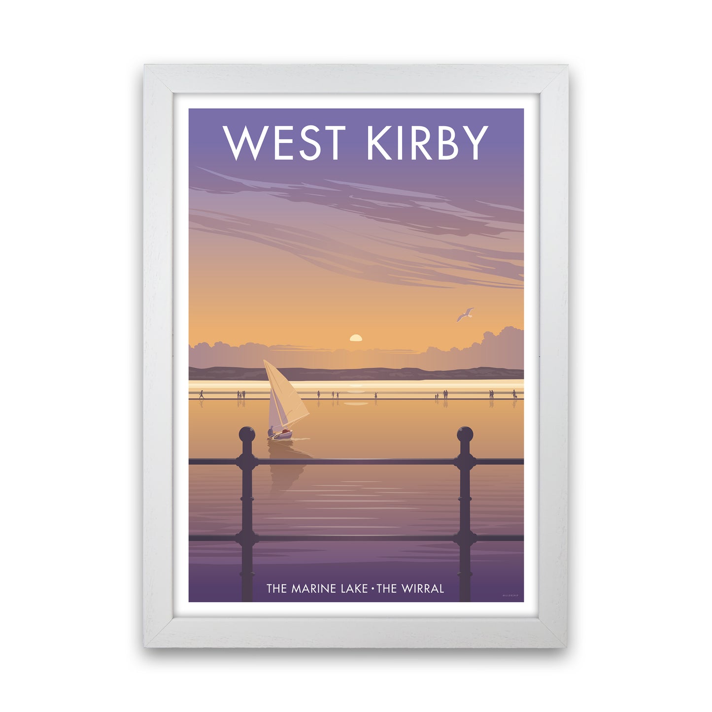 Wirral West Kirby Art Print by Stephen Millership White Grain
